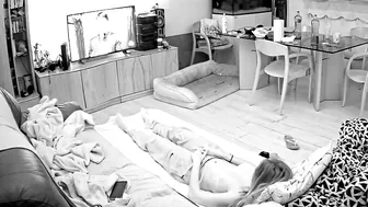 Sister caught masturbating in the living room while watching TV