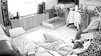 Hidden camera in living room guarantees wife gets caught masturbating