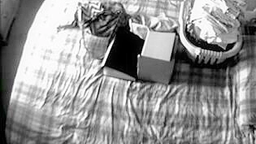 Mature wife caught masturbating on the bed where she rubs own clit