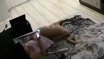 Naughty sister caught masturbating while waiting for BF to come home
