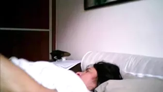 Horny mom caught passionately masturbating without hubby in the bed