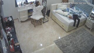 Sister not knowing about hidden cam and caught masturbating on bed