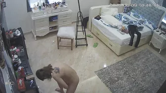 Sister not knowing about hidden cam and caught masturbating on bed