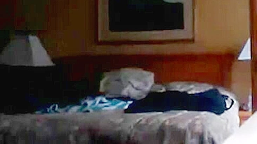 Stunning wife caught masturbating in the bedroom after coming home