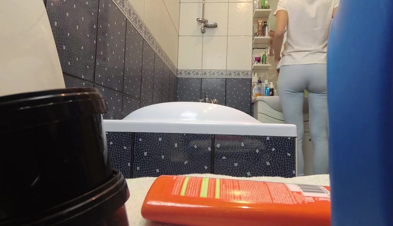 Slender sister caught masturbating on hidden cam installed in bath | AREA51. PORN