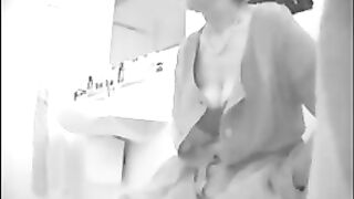 Mature wife caught masturbating and sneakily touching her hard nipples