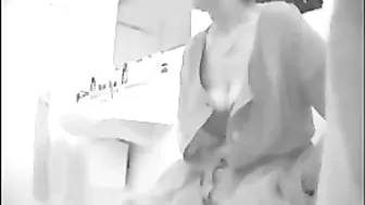 Mature wife caught masturbating and sneakily touching her hard nipples