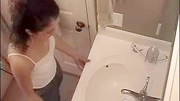 Swanky wife cheats on husband being caught masturbating on her own