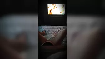 Wife fucks herself and gets caught masturbating to porn through door Wife fucks herself and gets caught masturbating to porn through door