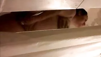 Mom is caught masturbating during self-satisfaction act in the shower