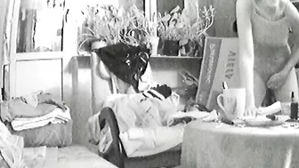 Husband watches his wife who doesn't know she is caught masturbating