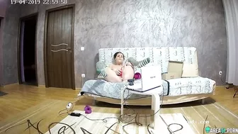 Cam is on so it's inevitable for sister to be caught masturbating