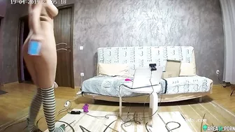 Cam is on so it's inevitable for sister to be caught masturbating