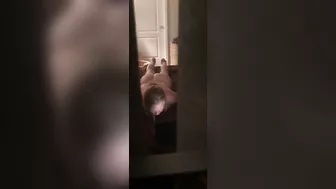 Mom forgot to close door and was caught masturbating by her own son