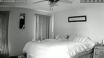 Sister thought she couldn't be caught masturbating on camera in dark