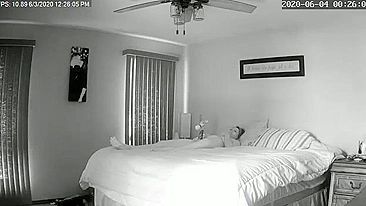 Sister thought she couldn't be caught masturbating on camera in dark