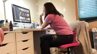 Horny wife enjoys fucking on the screen being caught masturbating Horny wife enjoys fucking on the screen being caught masturbating