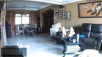 Asian sister gets naked to hump herself and be caught masturbating