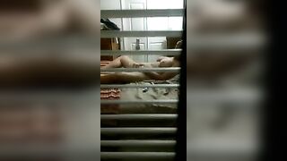 Video of wife who is caught masturbating by neighbor through window