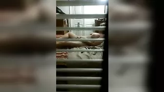 Video of wife who is caught masturbating by neighbor through window