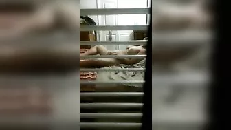 Video of wife who is caught masturbating by neighbor through window