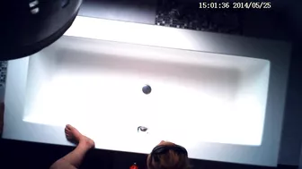 Swanky wife has solo sex act being caught masturbating by the bathtub Swanky wife has solo sex act being caught masturbating by the bathtub