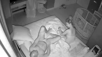 Spy camera set up by wife captured babysitter giving blowjob to husband