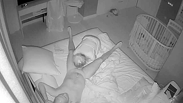 Spy camera set up by wife captured babysitter giving blowjob to husband