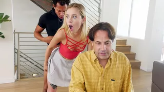 Slender minx blacked by her BF in XXX doggystyle behind dad's back Slender minx blacked by her BF in XXX doggystyle behind dad's back