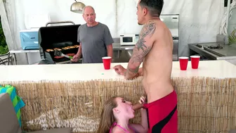 Beauty with big ass sucks friend's XXX bulge behind grandpa's back Beauty with big ass sucks friend's XXX bulge behind grandpa's back