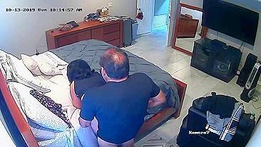 Mum and daddy fucking while home alones caught by hidden cam