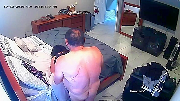 Mum and daddy fucking while home alones caught by hidden cam