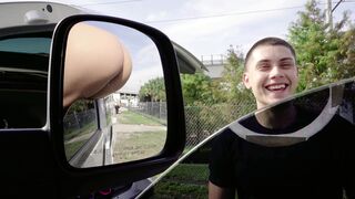 Nymph seduces amateur guy by hanging her XXX ass out of the window