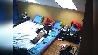 Hidden camera caught my mischievous mom masturbating