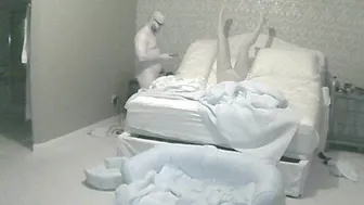 Hidden camera catches cheating husband fuck babysitter while wife away
