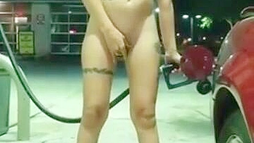 Compilation XXX porn, naked women at gas stations