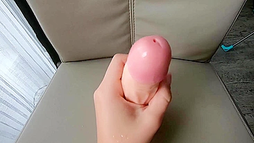 Whore strips down and gets armed with pink sex toy for masturbation