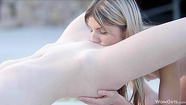 Sensual XXX video of two cute Euro naked girls having fun outdoors | AREA51. PORN