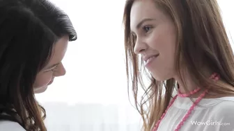 Pleasant naked girls are going to gladden XXX trenches on the bed