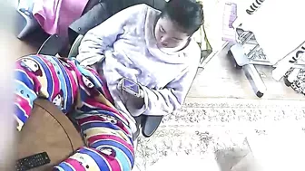 Hidden cam, my horny jap wife masturbating