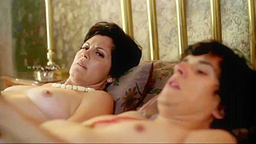 Naughty hot mom seduces her son, XXX scene from movie