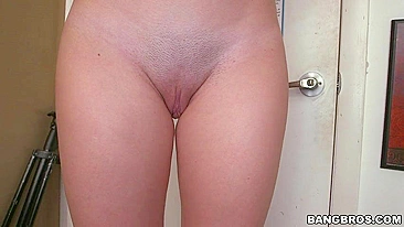 At XXX casting slender brunette undresses to demonstrate her assets