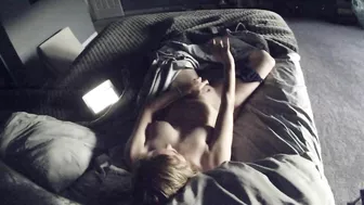 Hidden cam catches mom watching porn and having masturbation on bed