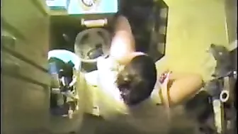 Unsatisfied sister caught smoking during masturbation in the toilet