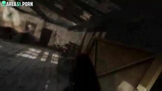 [ 3D cartoon ] Lara Croft has sex with horse! Orgy at the ranch XXX video
