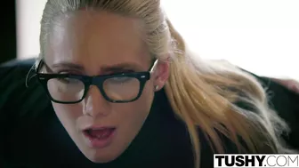 Cunning secretary Aj Applegate realizes hottest dream with boss