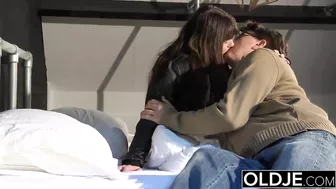 Old and young sex experience of senior and petite babe Old and young sex experience of senior and petite babe