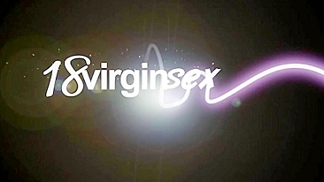 Excited virgin with long hair urgently needs pink vibrator