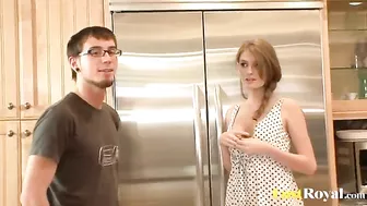 Guy from porn studio comes to young housewife to own her pussy