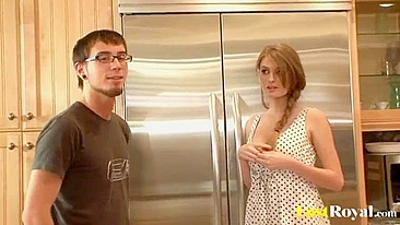 Guy from porn studio comes to young housewife to own her pussy